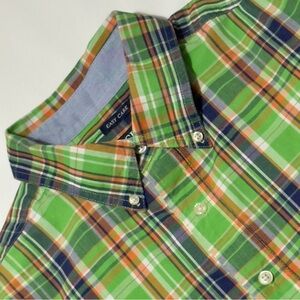 Chaps Men's Green Plaid Shirt Button Down Long Sleeve Size L Easy Care Excellent